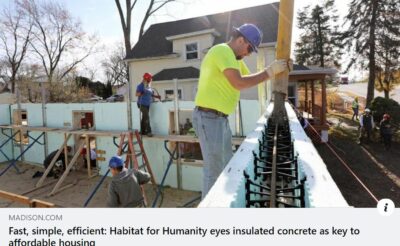 Insulated concrete Habitat home